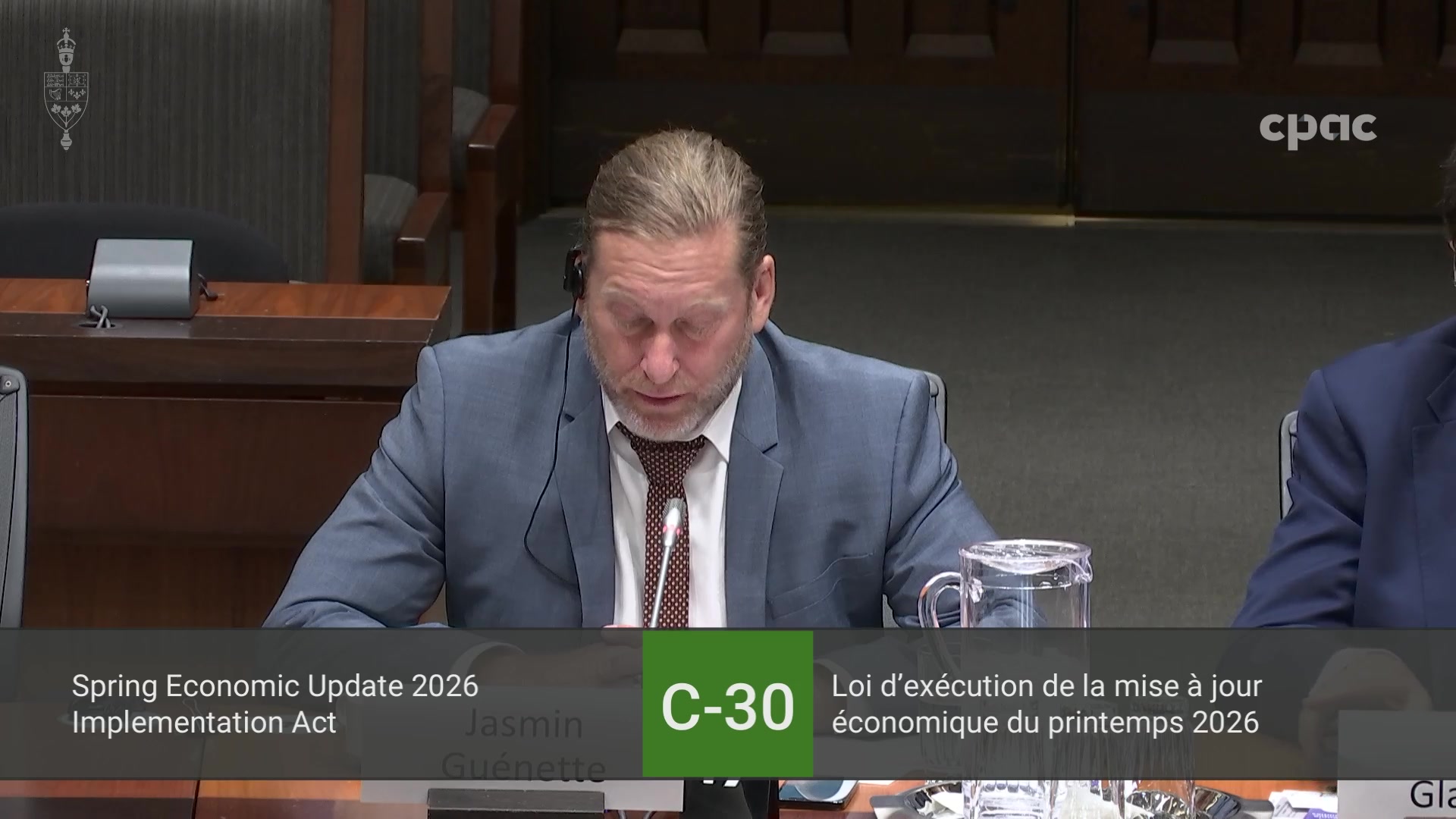 CFIB's Jasmin Guénette testifies before the House of Commons Standing Committee on Finance on Bill C-30.